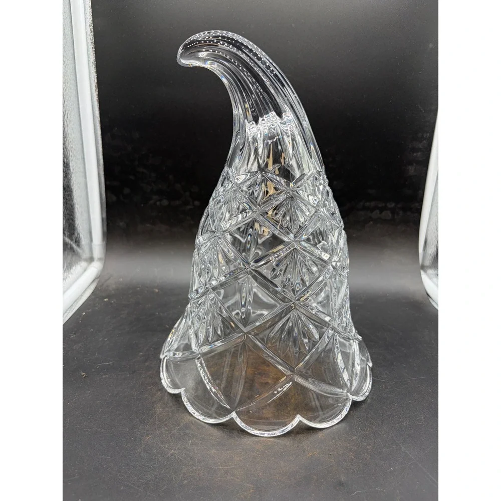 Shannon Crystal by Godinger Cornucopia Horn of Plenty 24% Lead Crystal Vase